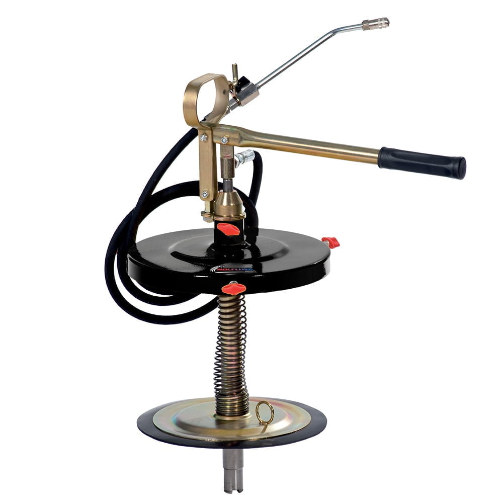Grease Kit - Manual Pump - For 35 lbs Drum - with Lid, Follow Plate, Hose and Spout