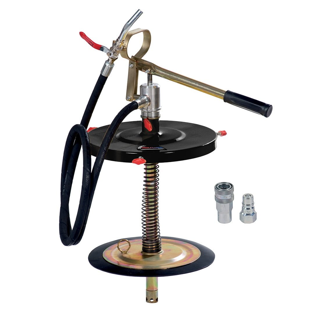 Grease Kit - Manual Transfer Pump - For 45 to 60 lbs Drum - with Lid, Follow Plate, Hose and Spout