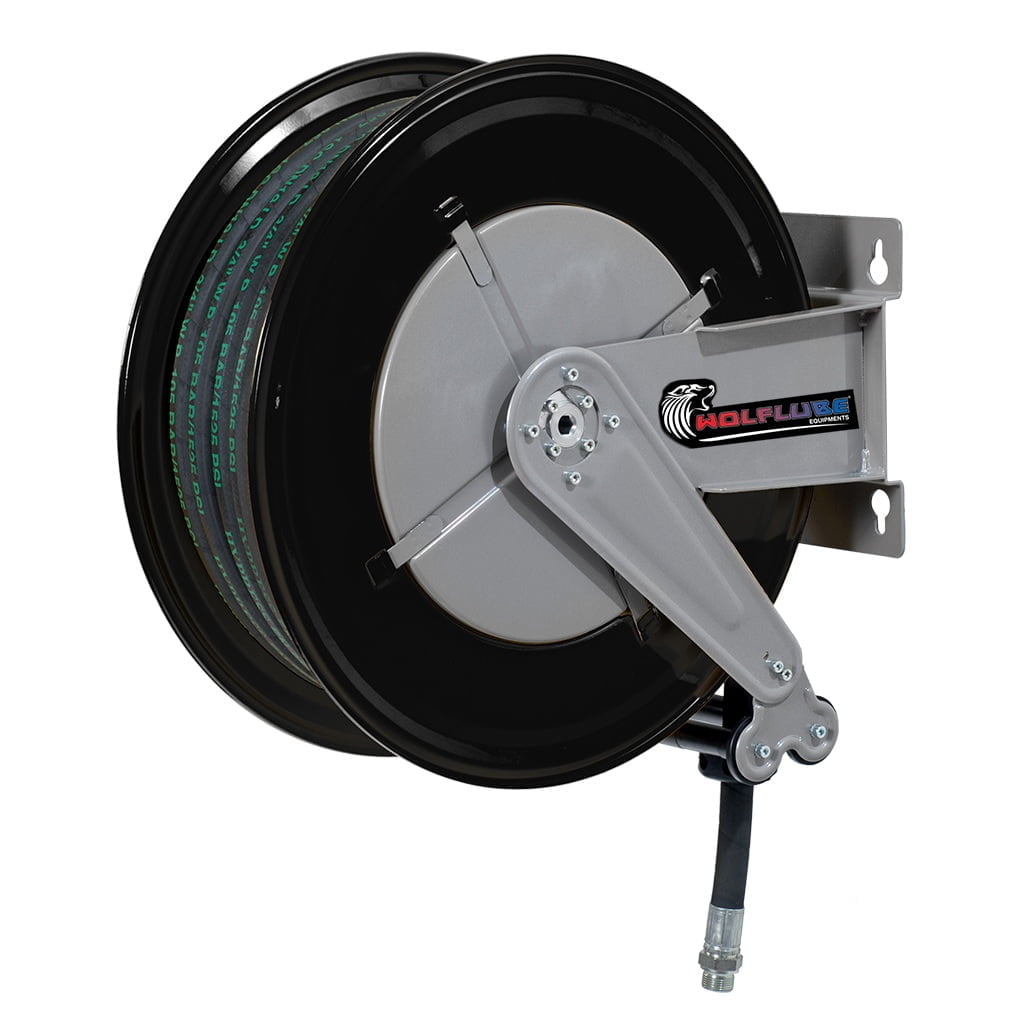 Automatic Hose Reel - F555 - For Grease - 3/8" - 100' Hose - M3/8" x M1/4"