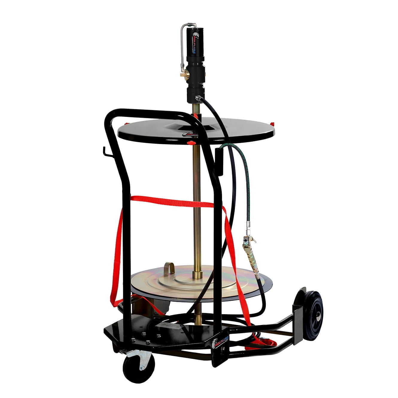Grease Kit with 60:1 pump for 400 lbs Drum - Complete with pump, trolley, lid, follower plate, hose and control handle