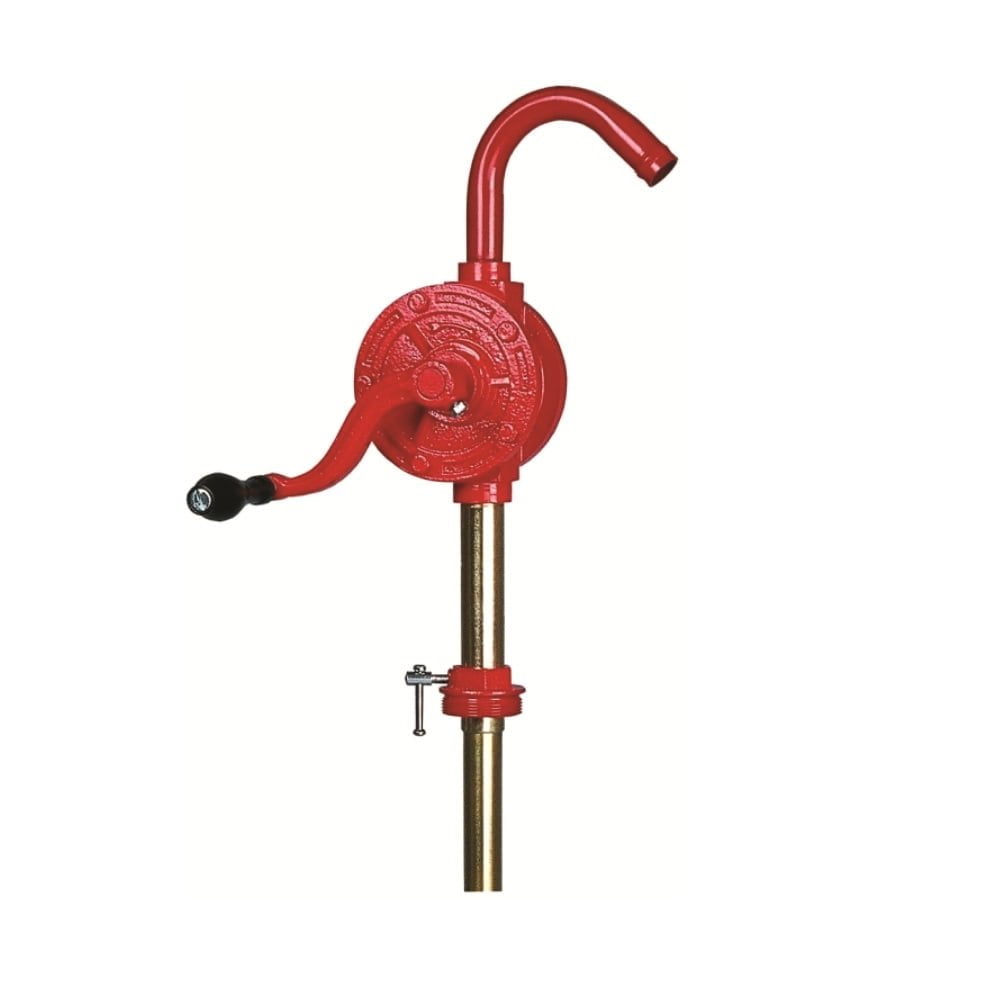 Manual Oil Pump - Rotary - For 15 to 55 gal Drum - Free Flow Rate 1.30 gal/20 turns