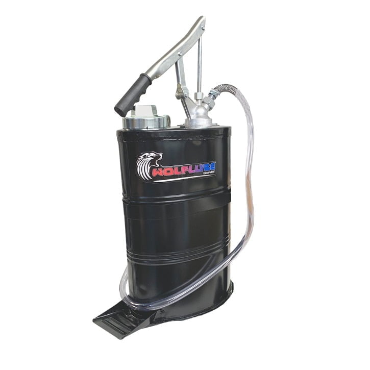 Wolflube Manual Oil Pump - 4.7 gal Capacity - Complete with 4 ft Clear Hose