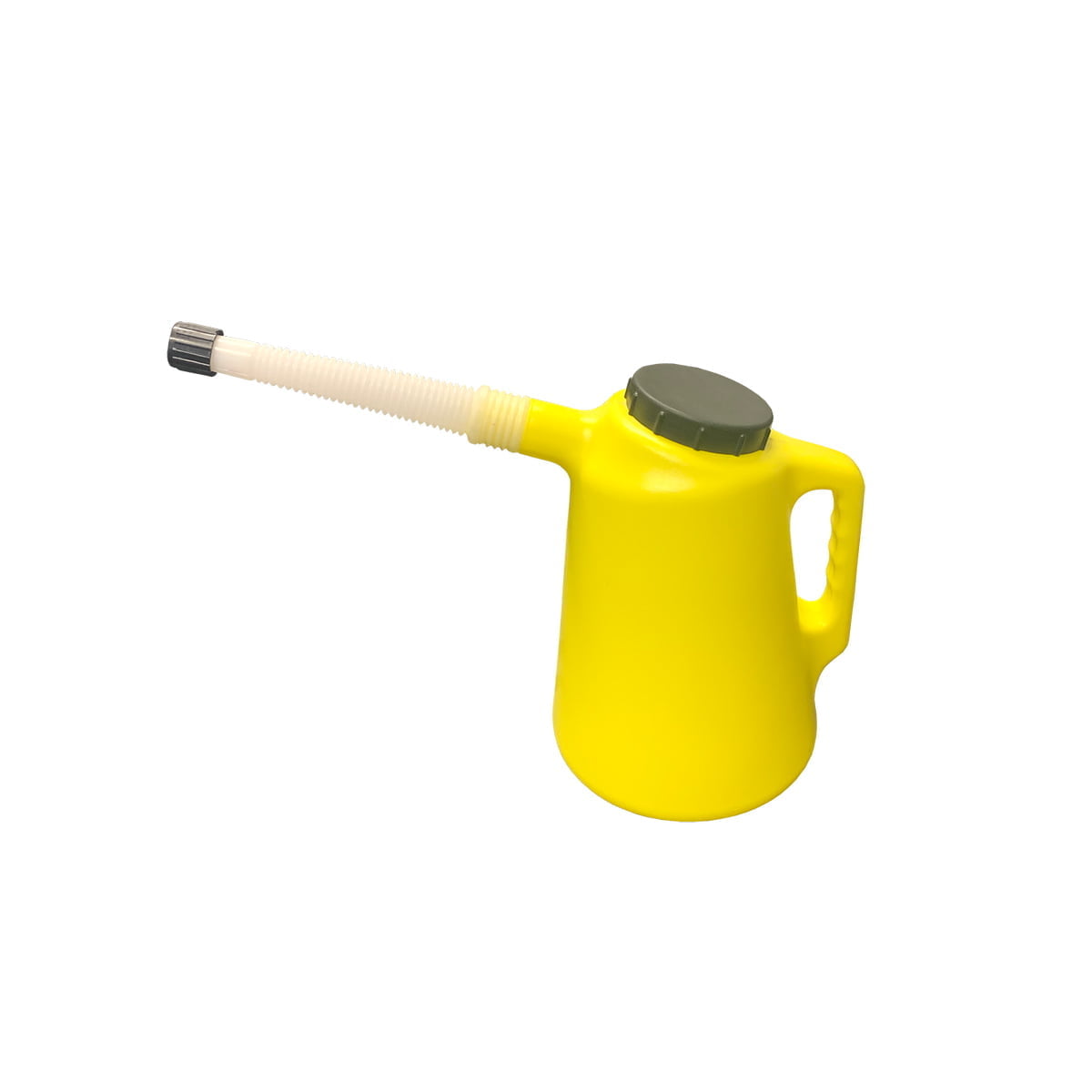 Plastic Container (Yellow) - with Flexible Spout - 1 qt (0.26 gal) Capacity - Threaded LID