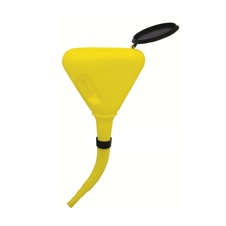 Spill Proof - Plastic Funnel (Yellow) - 3 qt (0.78 gal) Capacity