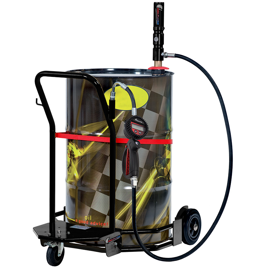 Oil Kit for 55 gal Drum with 5:1 pump, Digital Control Handle and 3 Wheels Trolley