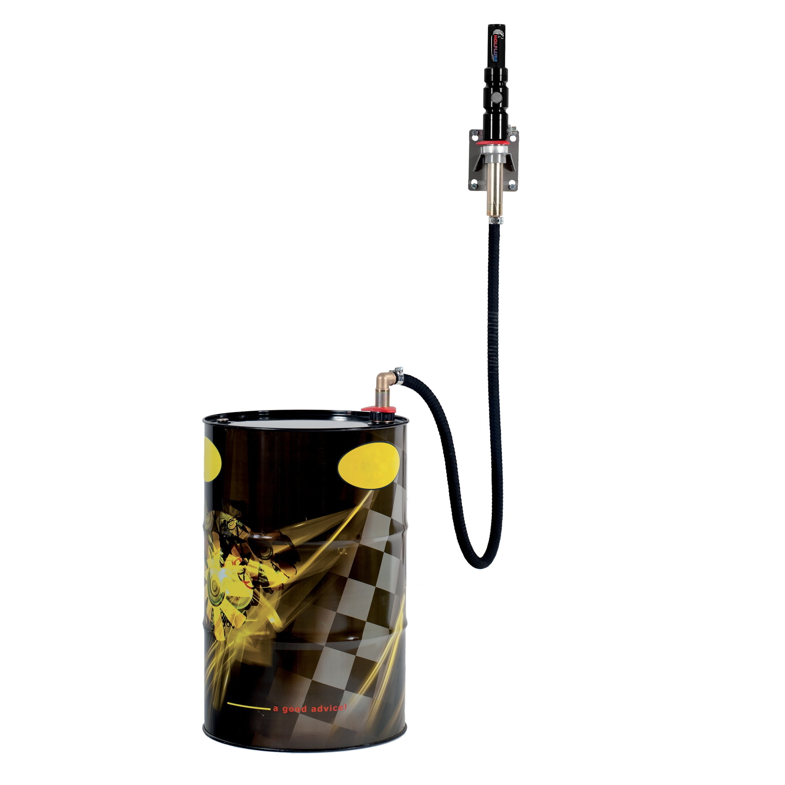 Wall Mounted Oil Kit with 1:1 stub pump, Wall bracket and down tube for 55 gal drum