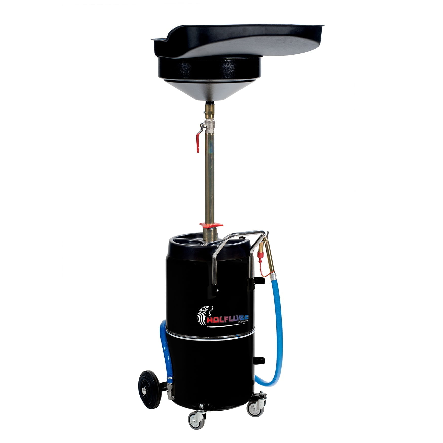 Air Operated Oil Drain Unit - 23.8 gal Capacity - with Recovery Basin