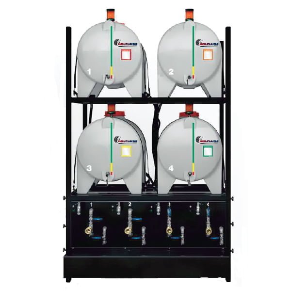 Oil Rack Storage System - Standard - 4 Tanks - in Polyethylene