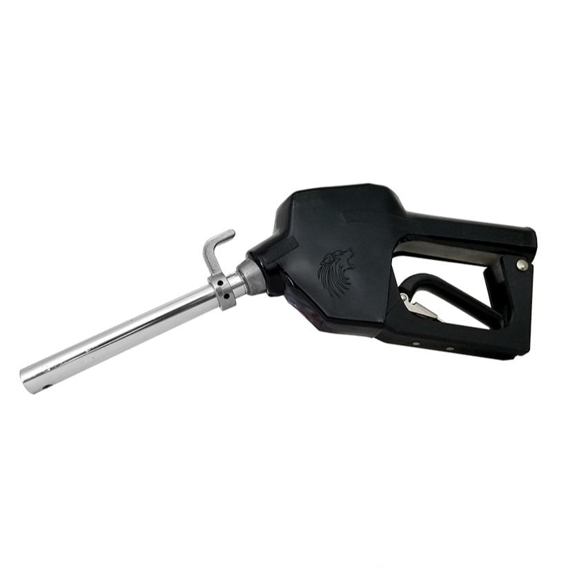 Automatic Fuel Nozzle - 1/2'' - Inlet 3/4'' NPT - Straight With Hook - Black - Up to 11 gpm