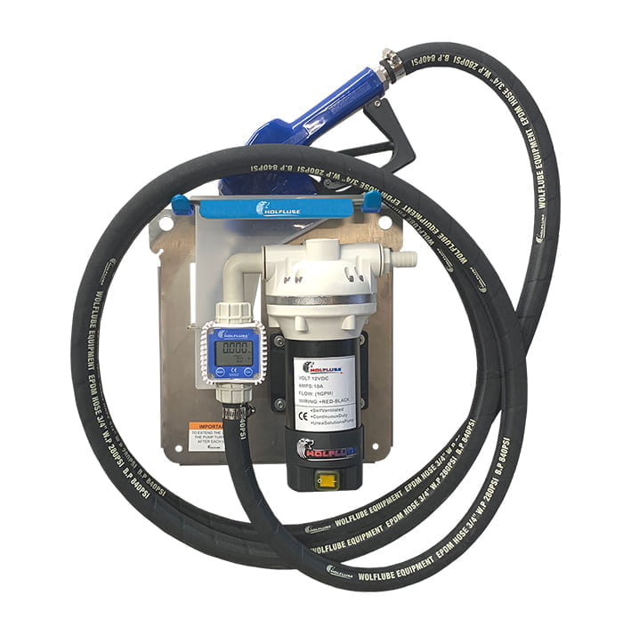 DEF Kit - 12V - For Totes - with Auto. Nozzle + Hose + Digital Meter