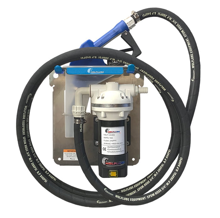 DEF Kit - 12V - For Totes - with Auto. SS/Plastic Nozzle + Hose