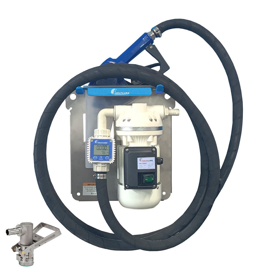 DEF Kit - 110V - For Totes - with Auto. Nozzle + Hose + Digital Meter + Suc. Valve