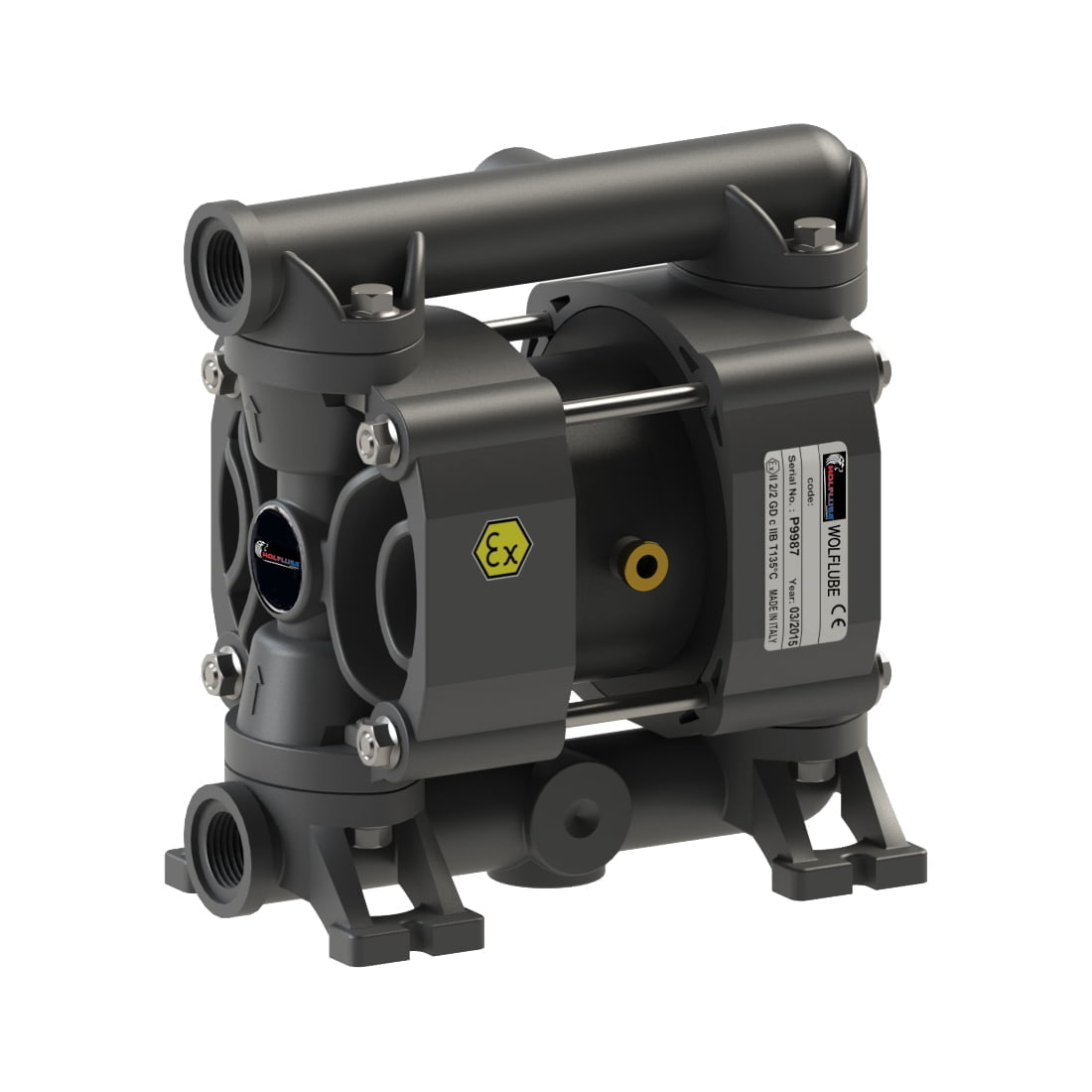 Diaphragm Pump - Polypropylene - 3/8'' - For Water and DEF - Free Flow Rate 5.3 gpm