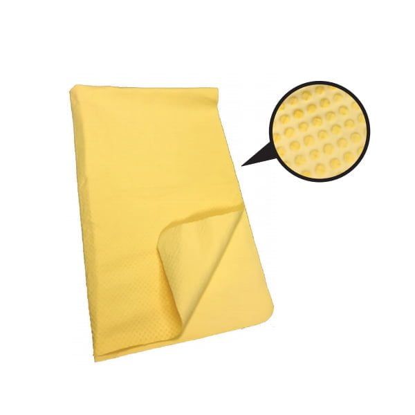 Ultra Absorbent Drying Towel - 3D - 100% PVA - Yellow - Size 26" x 17 - Case with 12