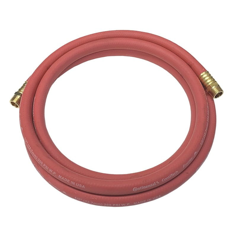 Hose Connection - Wolflube Rubber - For Air and Water - 200 PSI W.P - 1/2'' - 10' - M1/2'' x M1/2''