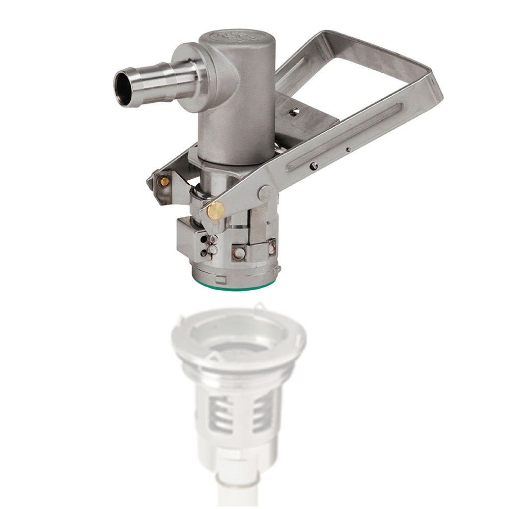 RSV / RPV DISPENSE COUPLER Barbed 90º Liquid Outlet with EPDM Seals - Image 2