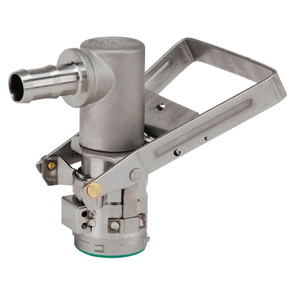 RSV / RPV DISPENSE COUPLER Barbed 90º Liquid Outlet with EPDM Seals