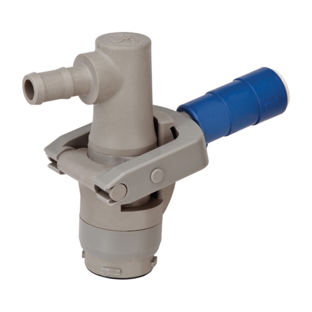 Micromatic Composite DEF Dispense Coupler, 3/4 in. Barbed 90° Liquid Outlet and EPDM Seals