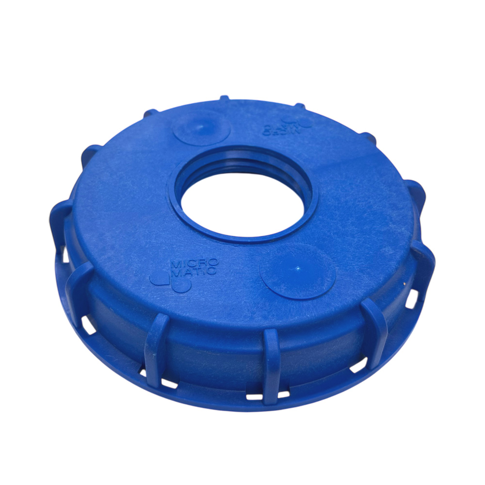 6” IBC CENTER CAP Blue with EPDM Seals