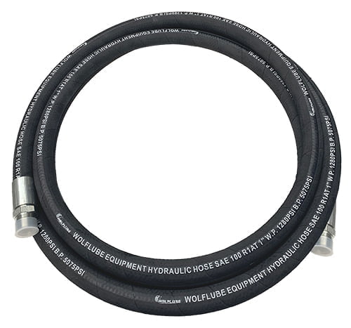 Hose Connection - Wolflube Hydraulic R1 - For Oil - 1280 PSI W.P - 1'' - 3' - M1" x M1"