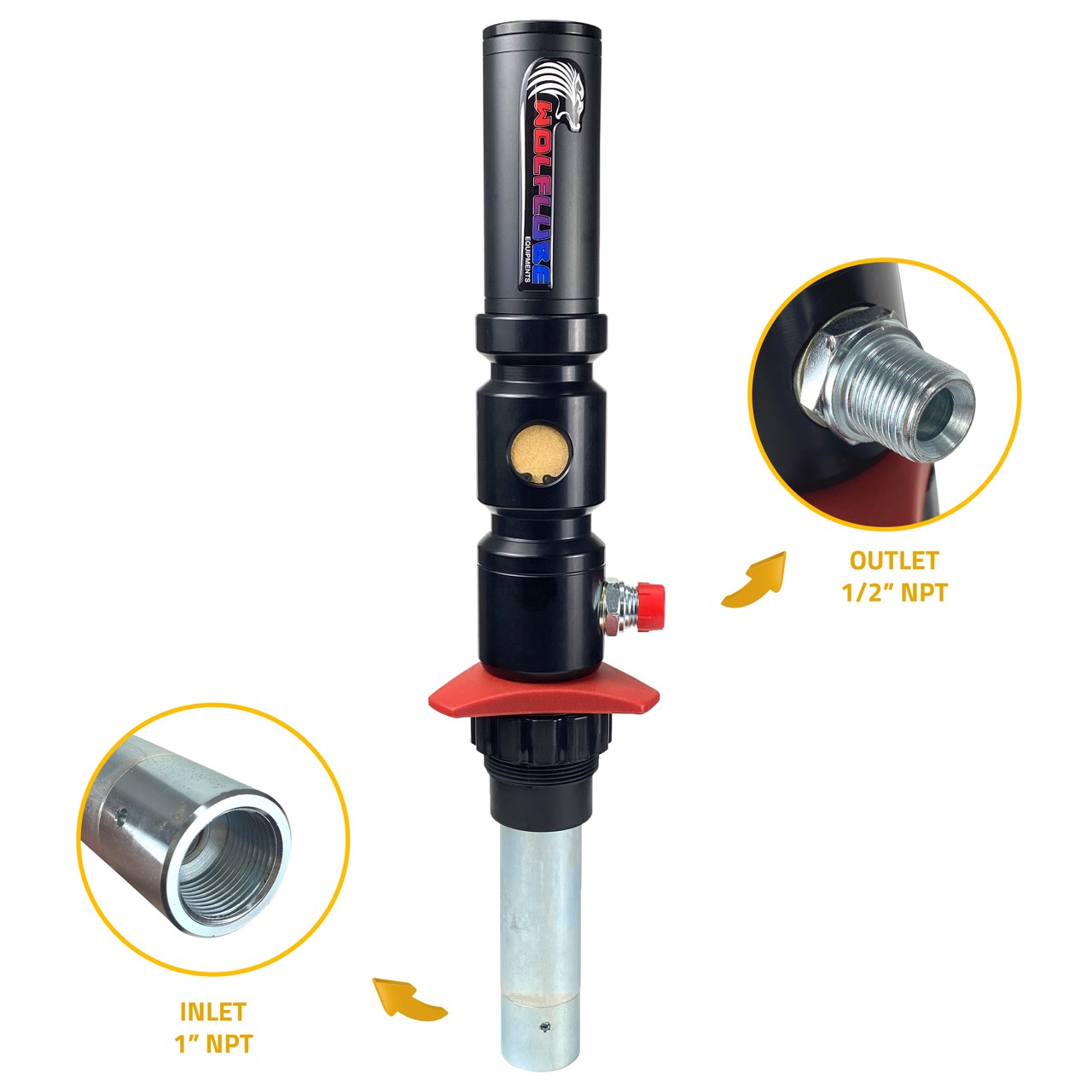Air-Operated Oil Pump - 3:1 - Stub - Free Flow Rate 6.6 gpm - Image 5